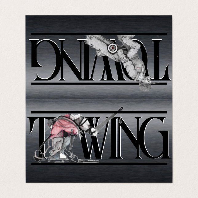 Tarjeta de visita plegada (Exterior desplegado)