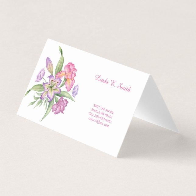 Tarjeta de visita plegada (Anverso)