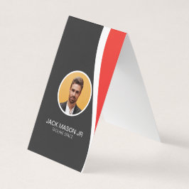 Tarjeta de visita plegada de foto personalizado