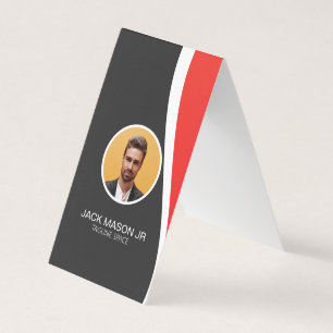Tarjeta de visita plegada de foto personalizado