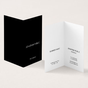 Tarjeta de visita plegada Diseño elegante y modern