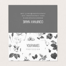 Tarjeta de visita plegada: "FLORES DE VENTAJA"