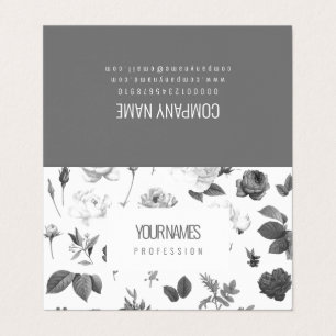Tarjeta de visita plegada: "FLORES DE VENTAJA"