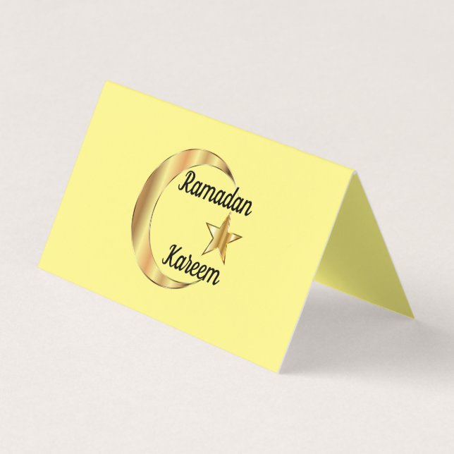 Tarjeta de visita plegada Ramadan Kareem (Anverso)