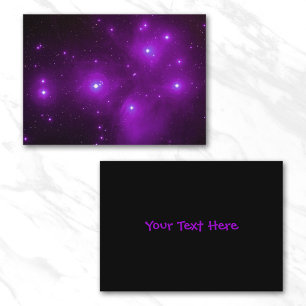 Tarjeta De Visita Pléyades en Arte Espacial Púrpura