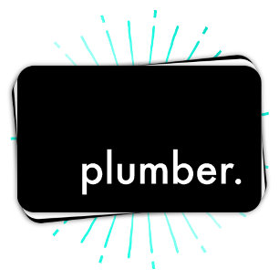 Tarjeta De Visita plomero. (personalizable de color)