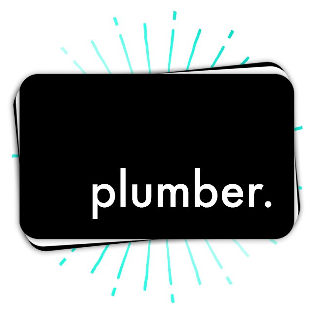 Tarjeta De Visita plomero. (personalizable de color) (Subido por el creador)