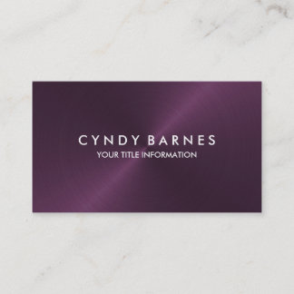 Tarjeta De Visita Plum Sheen Business Card