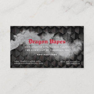 Tarjeta De Visita Pluma de humo de vapor Vape C de negocios en blanc
