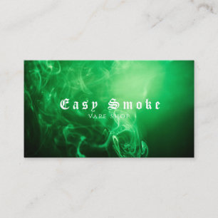 Tarjeta De Visita Pluma de humo Vapor Vape Blanco y Negro