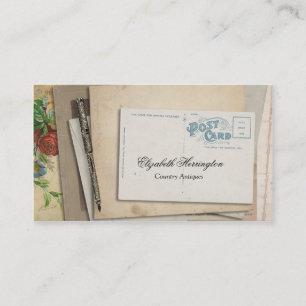 Tarjeta De Visita Pluma de papel de la postal de las Ephemeras del