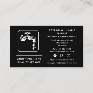 Tarjeta De Visita Pluma de plomo de agua corriente en redes sociales