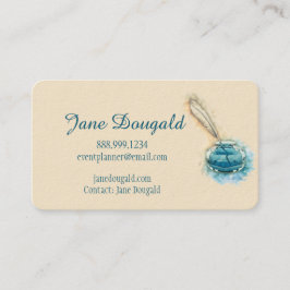 Tarjeta De Visita Pluma de plumas artísticas acuarelas Clásico del e