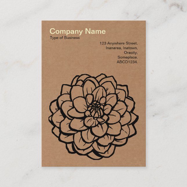 Tarjeta De Visita Pluma y tinta Dahlia - Cartón (Anverso)