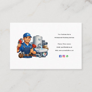 Tarjeta De Visita Plumber Business Card Template – Professional Edit