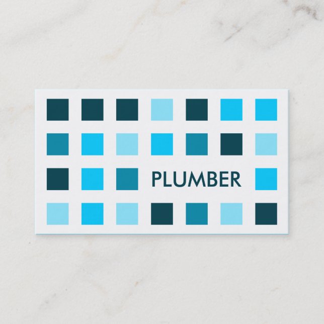 Tarjeta De Visita PLUMBER (cuadrados mod) (Anverso)