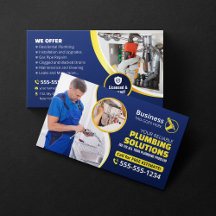 Plumber Plumbing Technician Contractor Blue Gold