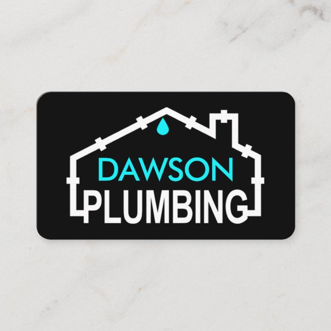 Tarjeta De Visita Plumbing Signage Home Pipe Frame (Anverso)