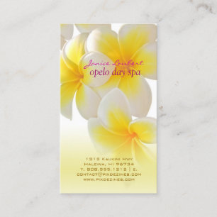 Tarjeta De Visita Plumeria de PixDezines Hawaii