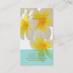 Tarjeta De Visita Plumeria de PixDezines Hawaii