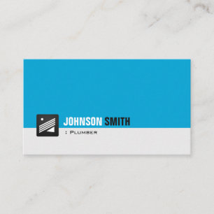 Tarjeta De Visita Plumero - Aqua Blue personal