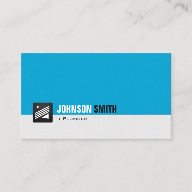 Tarjeta De Visita Plumero - Aqua Blue personal (Anverso)