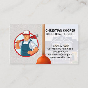 Tarjeta De Visita Plumero con llave   Plunger