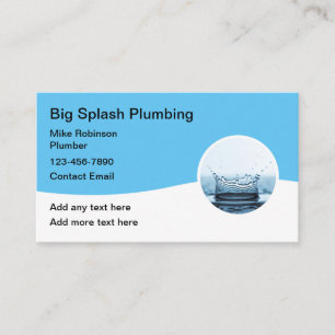 Tarjeta De Visita Pluming Modern Water Splash Theme