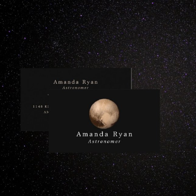 Tarjeta De Visita Plutón del planeta enano, astronomía (Subido por el creador)