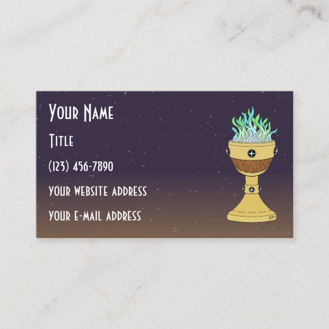 Tarjeta De Visita Poción mágica en combinación de Mazer y cáliz (Anverso)