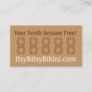 Tarjeta De Visita Poco bikini rojo