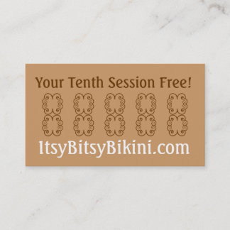 Tarjeta De Visita Poco bikini rojo