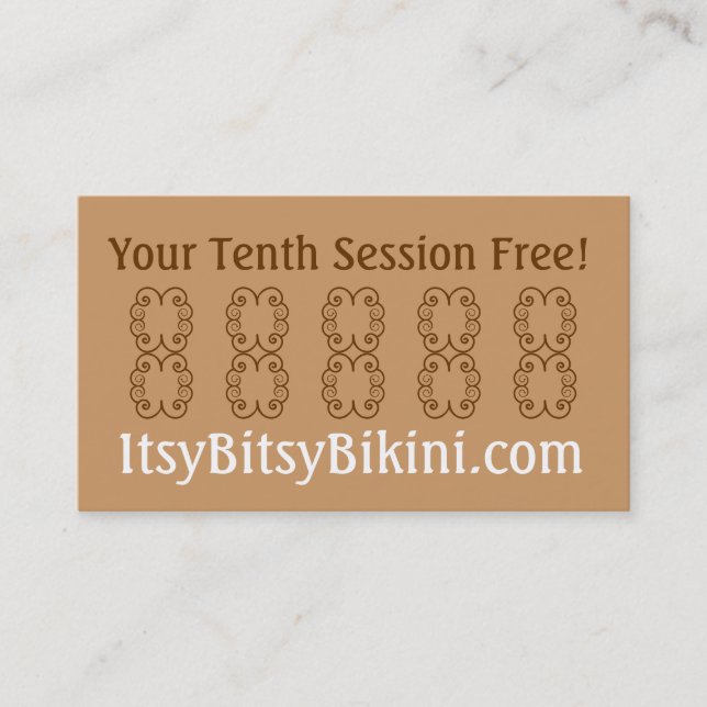 Tarjeta De Visita Poco bikini rojo (Anverso)