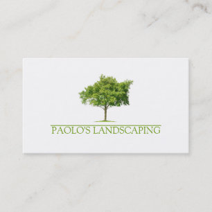 Tarjeta De Visita Poda y Jardinería Árbol Verde Limpio