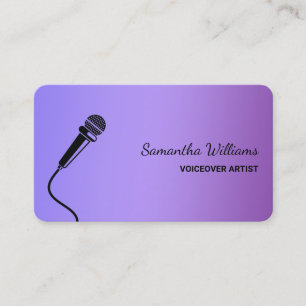 Tarjeta De Visita Podcaster, artista de Voicover