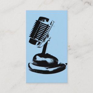 Tarjeta De Visita Podcaster del micrófono