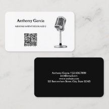 Podcaster QR de podcast para micrófono