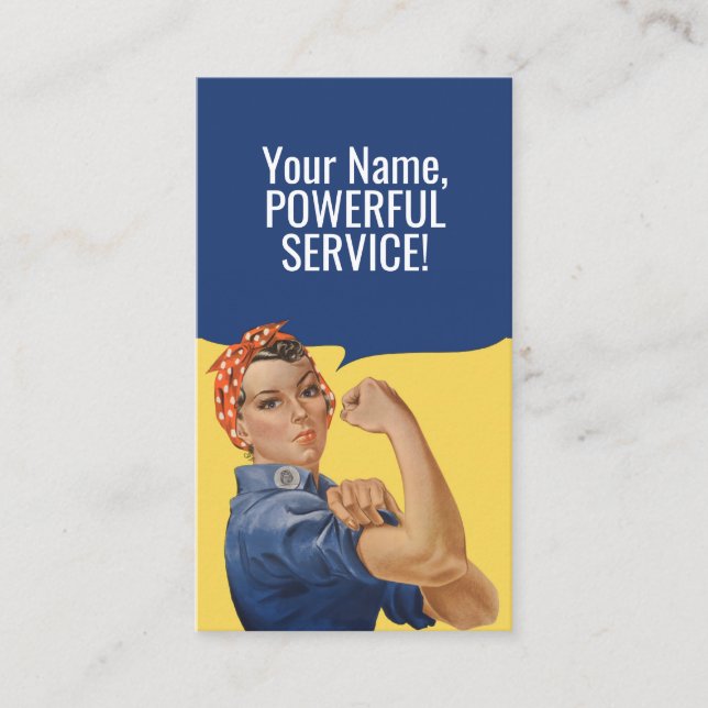 Tarjeta De Visita Podemos hacerlo Personalizado Rosie The Riveter Fe (Anverso)