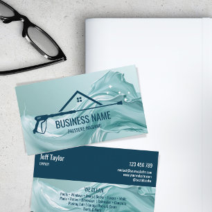 Tarjeta De Visita Poder de lavado a presión profesional Bu Masculina