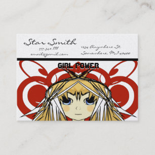 Tarjeta De Visita Poder del chica del animado