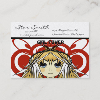 Tarjeta De Visita Poder del chica del animado