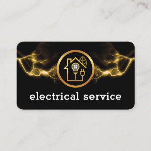 Tarjeta De Visita Poderes de Relámpago Circuito Eléctrico Doméstico