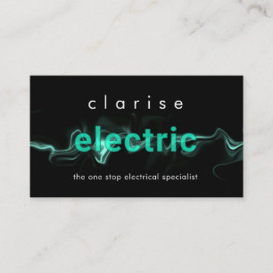Tarjeta De Visita Poderes de Relámpago Energizan Fuente Eléctrica