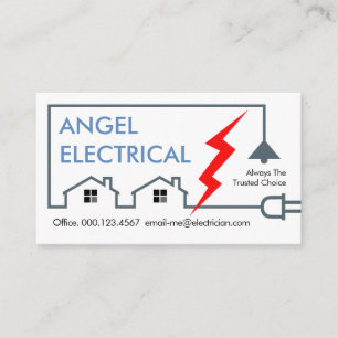 Tarjeta De Visita Poderes del Rayo en el Circuito Eléctrico del Hoga