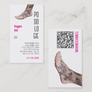 Tarjeta De Visita Podología Código QR de foto