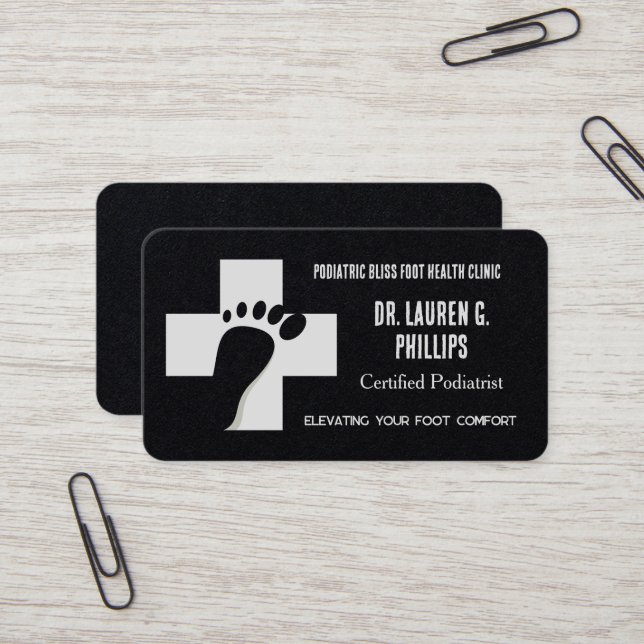 Tarjeta De Visita Podología ortopédica de Foz Care (Anverso/Reverso In Situ)