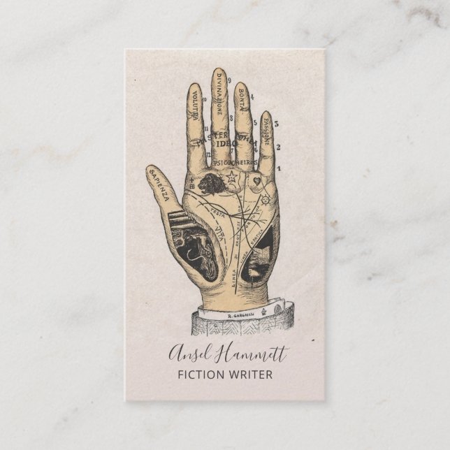 Tarjeta De Visita Poeta escritor (Anverso)