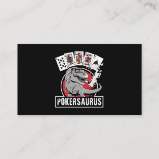 Tarjeta De Visita Pokersaurus Casino Poker T Rex Dinosaur Gambling G