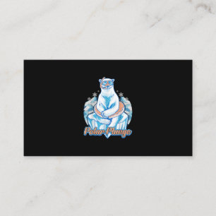 Tarjeta De Visita Polar Plunge Ice Jump Funny Bear Polar Winter Swim