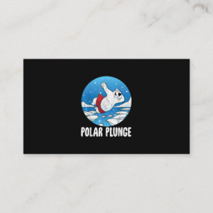Tarjeta De Visita Polar Plunge Ice Jump Polar Bear Winter Swim